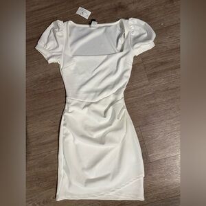 Windsor Ivory Puff Sleeve Mini Dress